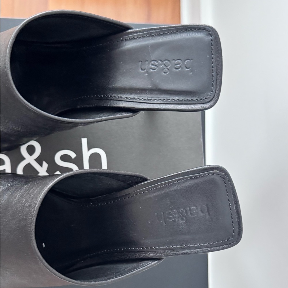 Ba&sh Brand New Black Leather High Heel Mules - Picture 4 of 5